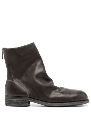 Guidi ankle-length leather boots - Brown