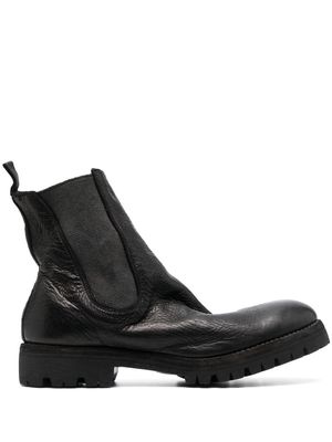 Guidi elastic-panels leather boots - Black
