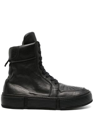 Guidi GJ06 leather high-top sneakers - Black