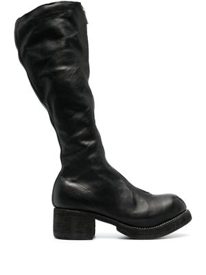 Guidi knee-length zipped boots - Black