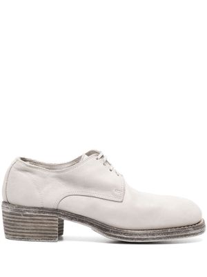 Guidi lace-up leather derby shoes - Grey