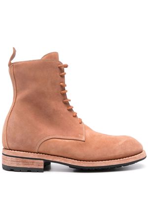 Guidi leather lace-up ankle boots - Neutrals