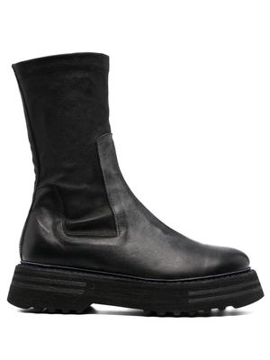 Guidi platform leather boots - Black