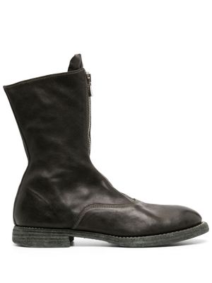 Guidi polished-leather zip-up boots - Green