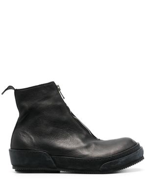 Guidi round-toe zip-up boots - Black