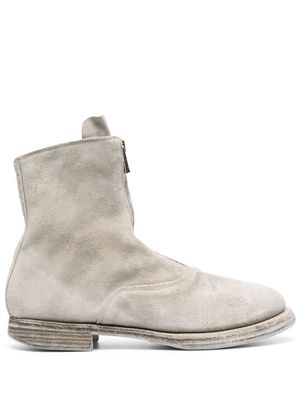 Guidi round-toe zip-up boots - Grey