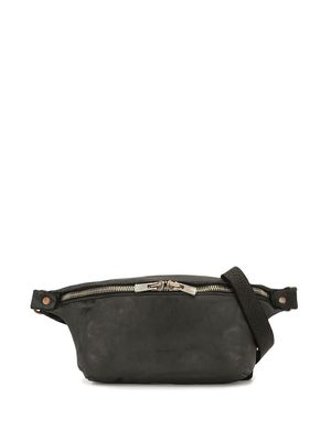 Guidi small leather belt bag - Black