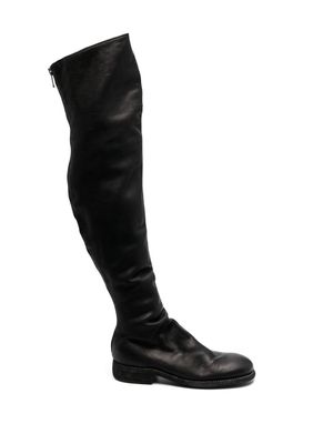 Guidi thigh-lenth leather boots - Black