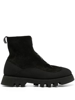 Guidi zip-fastened leather boots - Black