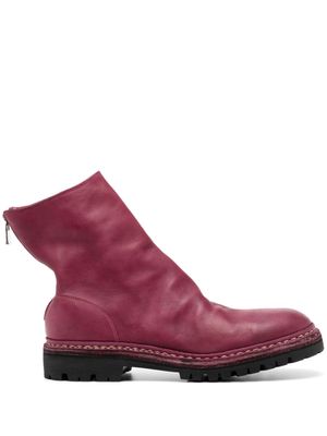 Guidi zip-fastened leather boots - Pink