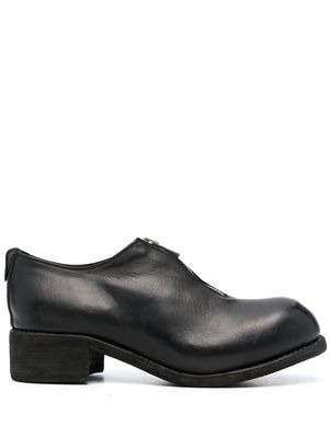 Guidi zip-front block-heel shoes - Black