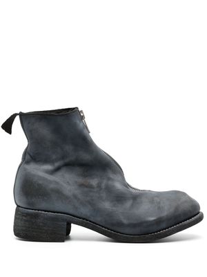 Guidi zip-up round-toe leather boots - Grey