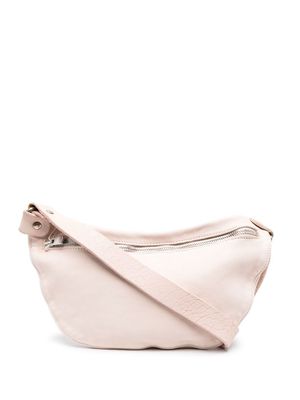 Guidi zipped leather shoulder bag - Pink