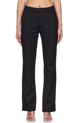 GUIZIO Black Polyester Trousers