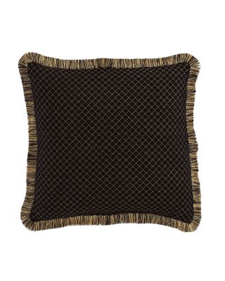 Gustone Diamond-Pattern Pillow, 19"Sq.