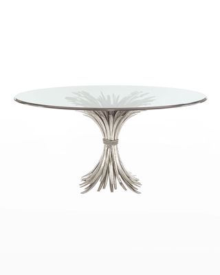 Gwinn 54" Glass-Top Dining Table