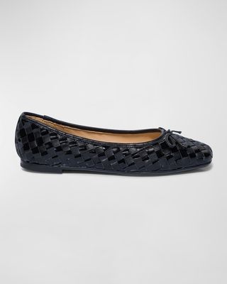 Gwynn Woven Leather Ballerina Flats