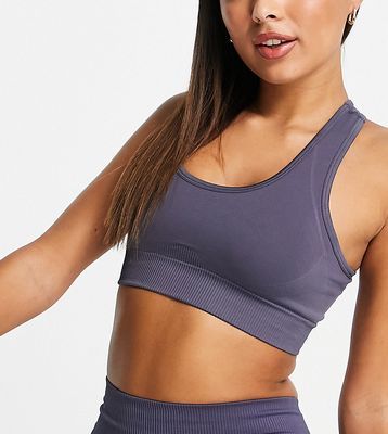 GymPro Apparel LiLi seamless bra in gray - part of a set 4-Grey