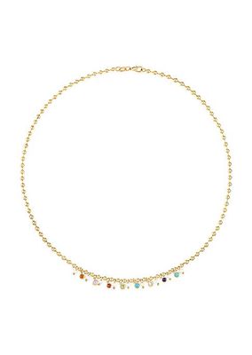 Gyspie 18K Gold-Filled, Faux Pearl & Cubic Zirconia Charm Pendant Necklace