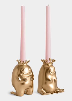 Haas King & Queen Candlesticks, Set of 2