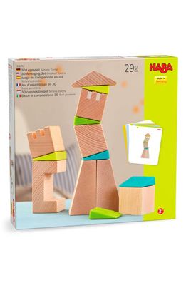 HABA Crooked Towers Arranging Blocks in Green Multi