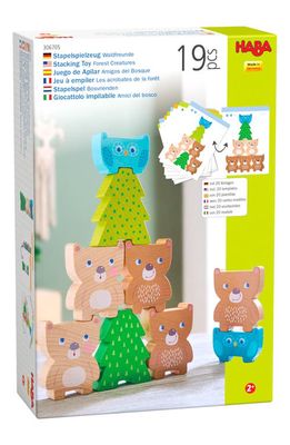 HABA Forest Creatures Stacking Toy in Green Multi