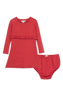 Habitual Girl Long Sleeve Dress & Bloomers in Red