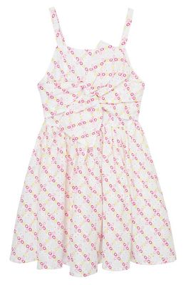 Habitual Kids' Embroidered Cotton Dress in Ivory Multi