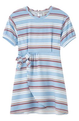 Habitual Kids Kids' Aubrielle Faux Wrap Knit Dress in Light Blue