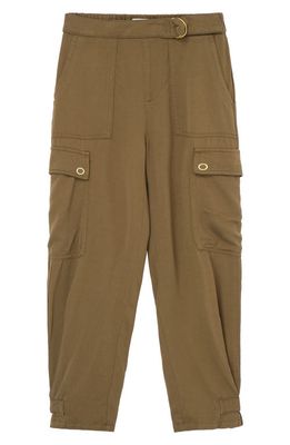 Habitual Kids Kids' Belted High Waist Cargo Pants in Olive