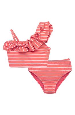 Habitual Kids Kids' Palm Springs Stripe Two-Piece Swimsuit in Coral