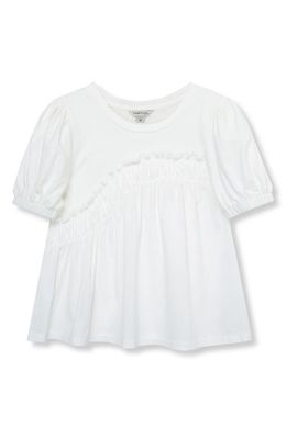 Habitual Kids Kids' Puff Sleeve Cotton Top in White