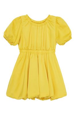Habitual Kids Kids' Puff Sleeve Crushed Satin Dress in Yellow