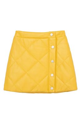 Habitual Kids Kids' Quilted A-Line Miniskirt in Mustard