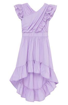 Habitual Kids Kids' Ruffle Crossover High-Low Dress in Purple