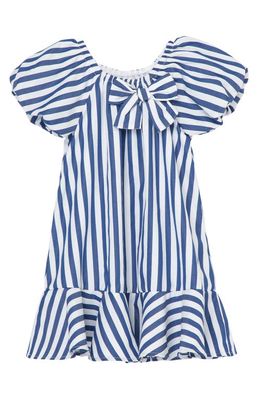 Habitual Kids Kids' Stripe Puff Sleeve Shift Dress in Blue