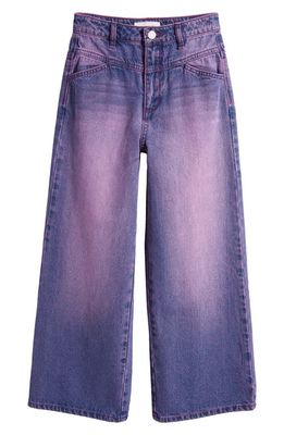 Habitual Kids Kids' Wide Leg Nonstretch Cotton Denim Jeans in Purple
