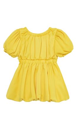 Habitual Kids Puff Sleeve Bubble Dress in Yellow