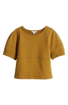 Habitual Kids' Puff Sleeve Cotton French Terry Sweatshirt in Olive