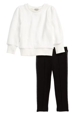Habitual Kori Fuzzy Sweater & Leggings Set in Off-White