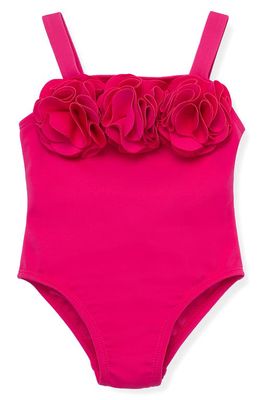 Habitual Rosette One-Piece Swimsuit in Dark Pink