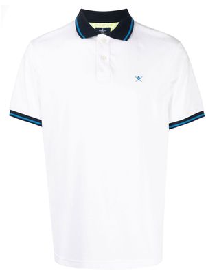 Hackett contrast-trimmed polo shirt - White