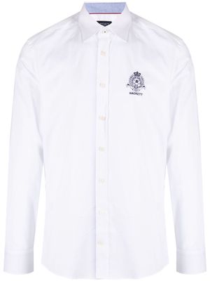 Hackett embroidered-logo cotton shirt - White