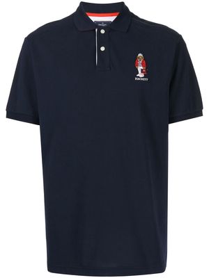 Hackett embroidered-logo polo shirt - Black