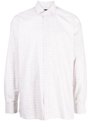 Hackett fine-check cotton shirt - Brown