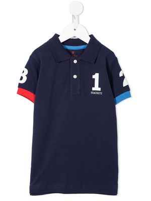 Hackett Kids logo-print polo shirt - Blue