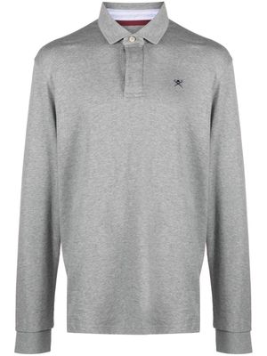 Hackett logo-embroidered cotton polo shirt - Grey