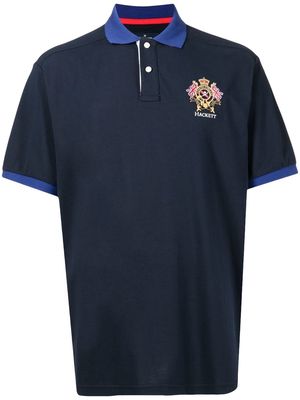Hackett logo-embroidered polo shirt - Blue
