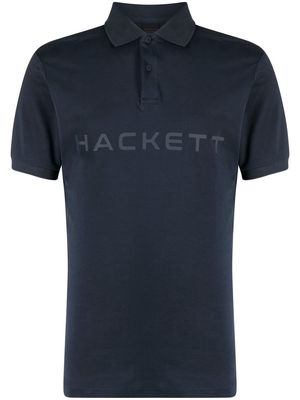 Hackett logo-print cotton polo shirt - Blue
