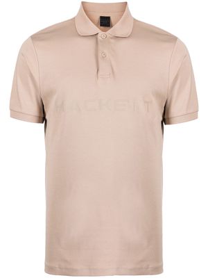 Hackett logo-print cotton polo shirt - Brown